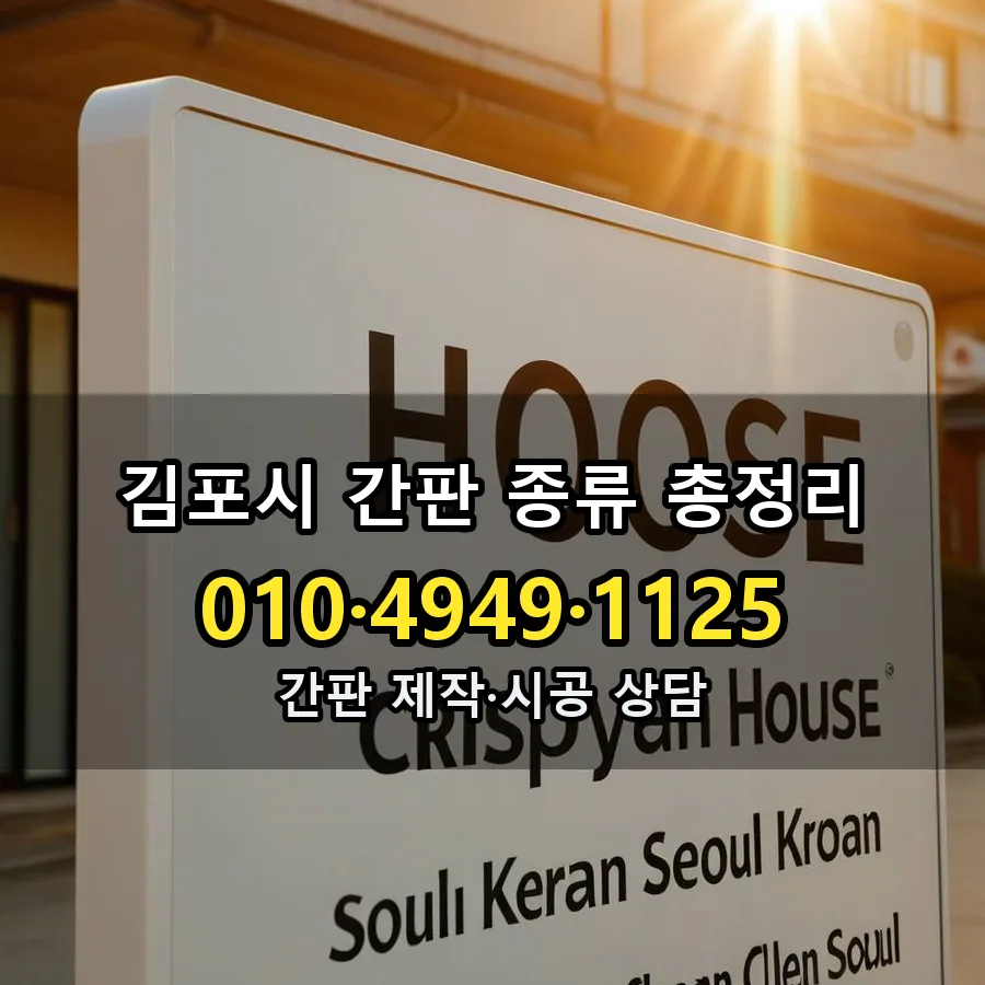 간판 종류 총정리 제작·시공 모습